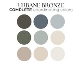 URBANE BRONZE Sherwin Williams color palette 2025 Best dark color muted blue sage green Relaxing Home color scheme Whole house paint palette