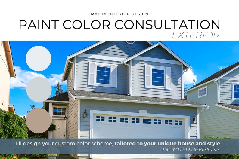 EXTERIOR Paint Color CONSULTATION Interior Design Services Etsy