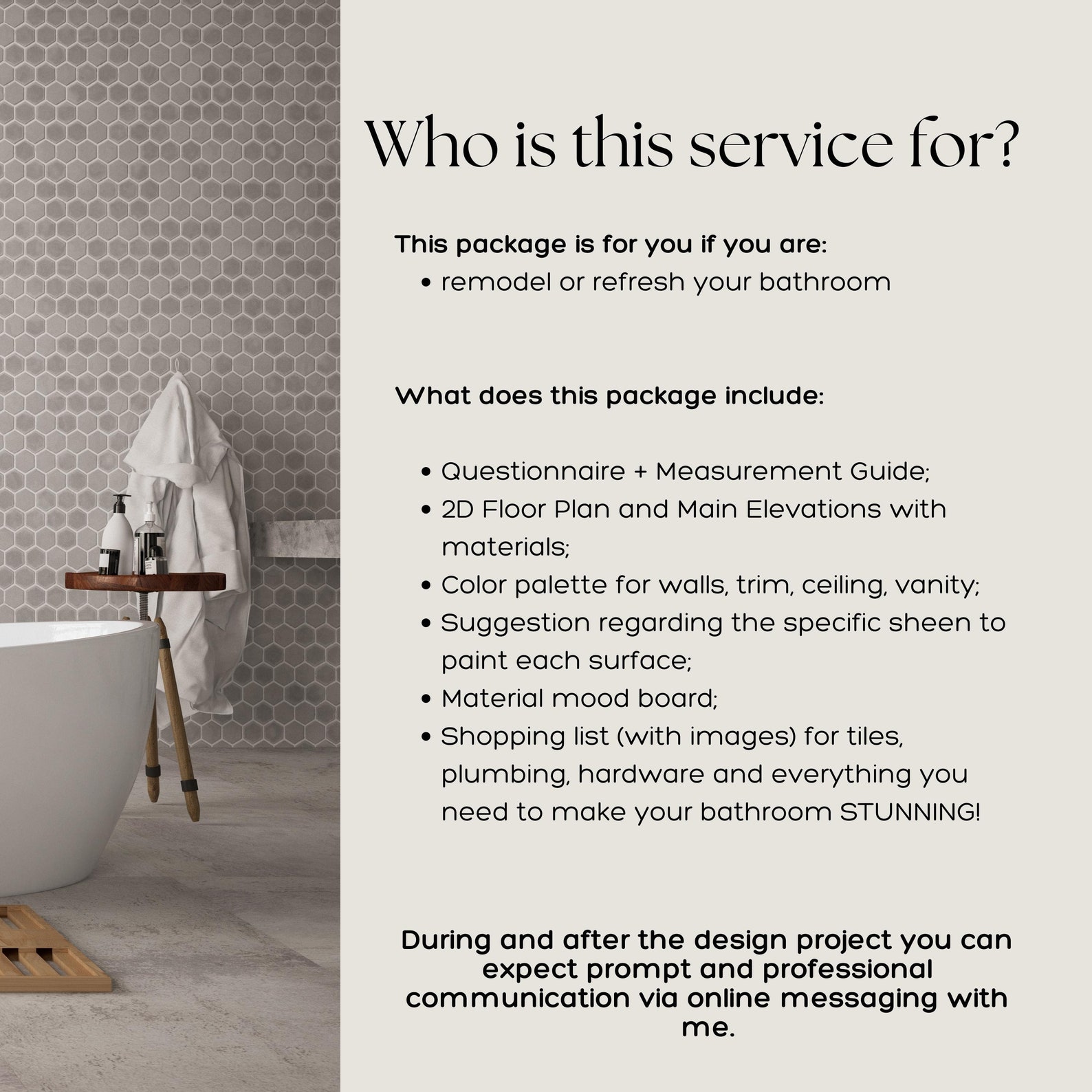 BATHROOM REMODEL Virtual Interior Design Service 2D (Download Now) Etsy