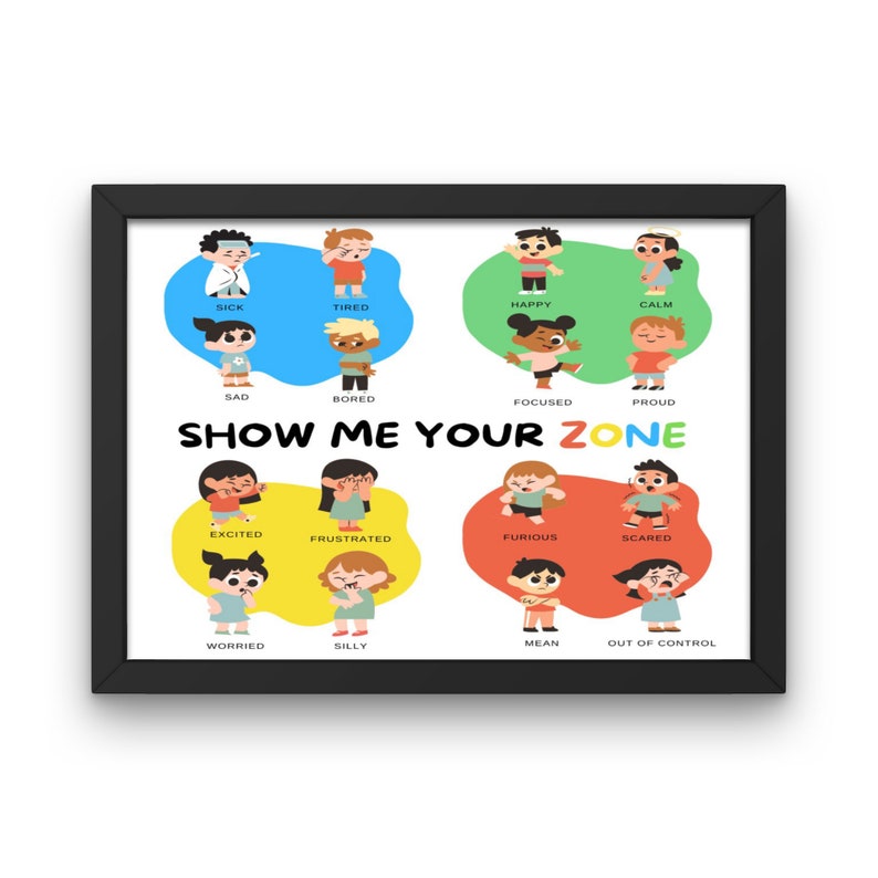 Zones of Regulation Poster, Feelings Poster, Emotions Chart, Autism ...