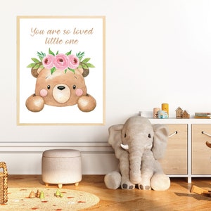 Woodland Animals, Nursery Printable Wall Art, Playroom Decor, Positive affirmations,