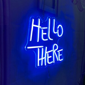 Hello There, Hell Here Neon Sign, Halloween Decor Lights, Horror Decor ...
