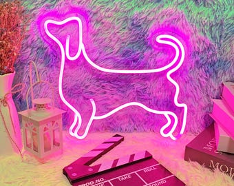 Custom Dachshund Neon Sign: Handmade Dog Breed Light, Dachshund LED Light, Dog Lover Gift, Kids Room Decor, Neon Dog Sign, Pet Themed Decor