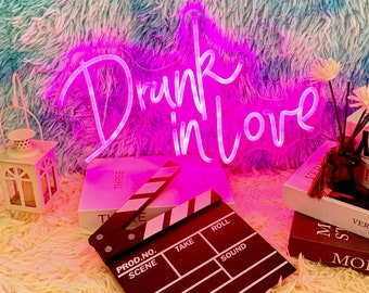 Drunk In Love Neon Sign, Custom Wedding Decor, Personalized Gift, Drunk In Love Neon Sign for Wedding, Bachelorette, Party Decor, led sign