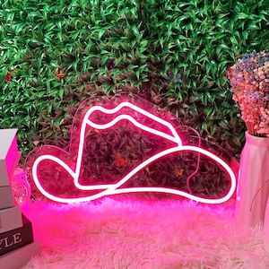 Insegna al neon per cappello da cowboy, Insegna al neon a LED da cowboy, Illuminazione occidentale, Insegna al neon per cappello, Arte da parete per insegna al neon, Luci a LED per cappello da cowboy, Insegna al neon, Miglior regalo