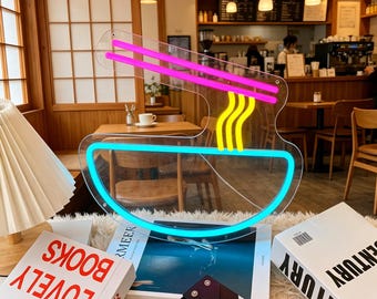 Noodle Neon Sign,Ramen Bowl Neon Sign, Ramen Neon Sign, Restaurant Light. Street Food Led Sign. Gift Idea for Chef. Japanese Shop Sign