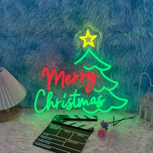 Merry Christmas Neon Sign, Christmas Neon Lights, Christmas Led Sign, Christmas Party Decor, Christmas Tree Neon Sign, Neon Sign,Party Decor