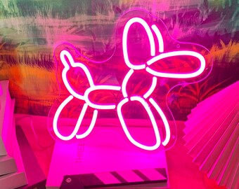 Custom Balloon Dog LED Neon Sign: Nursery Decor, Animal Art, Custom LED Nursery Decor, Dachshund Neon Sign, Balloon Dog Art,Sausage Dog Sign