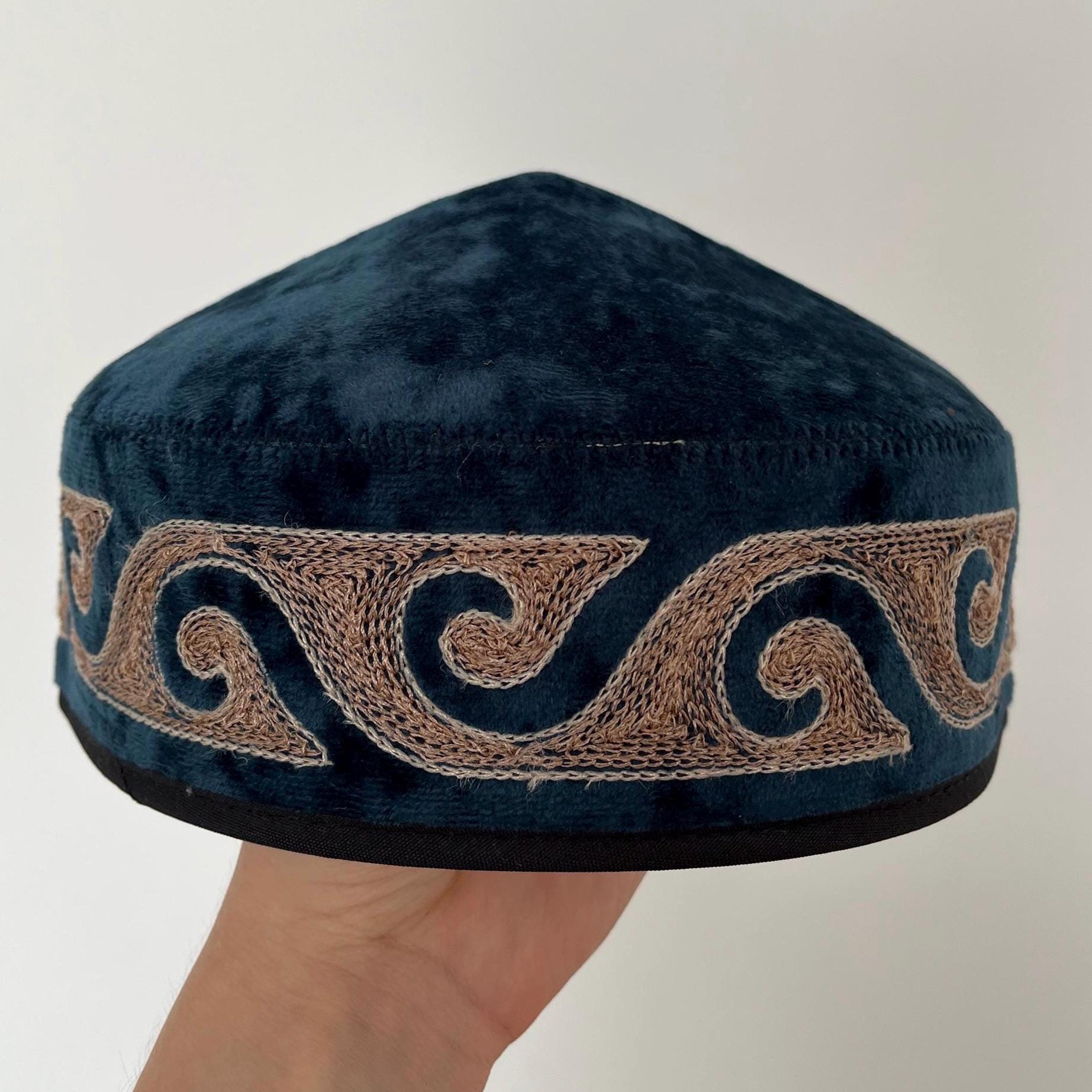Kazakh Takia Hat: Silk Road Design, Ethnic Mens Cap - Etsy