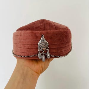 Kids Takia- Kazakh, Kyrgyz, Stylish Hat Special Gift Girls Outstanding Look Traditional Hat Ethnic Ornaments Silk Road Design Central Asia
