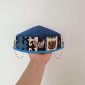 Takia- Kazakh, Kyrgyz, Stylish Hat Special Gift Mom & Girls Outstanding Look Traditional Hat Ethnic Ornaments Silk Road Design Central Asia