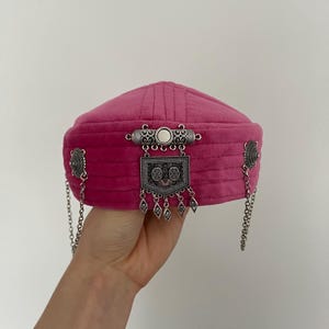 Kids Takia- Kazakh, Kyrgyz, Stylish Hat Special Gift Girls Outstanding Look Traditional Hat Ethnic Ornaments Silk Road Design Central Asia