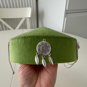 Takia- Kazakh, Kyrgyz, Stylish Hat Special Gift Mom & Girls Outstanding Look Traditional Hat Ethnic Ornaments Silk Road Design Central Asia