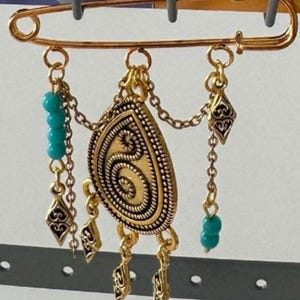 Kazakh Kyrgyz Central Asian ethnic style accessories  Broch For Coat/Suit ethnic vintage boho Ancient Silk Road design back to school gift