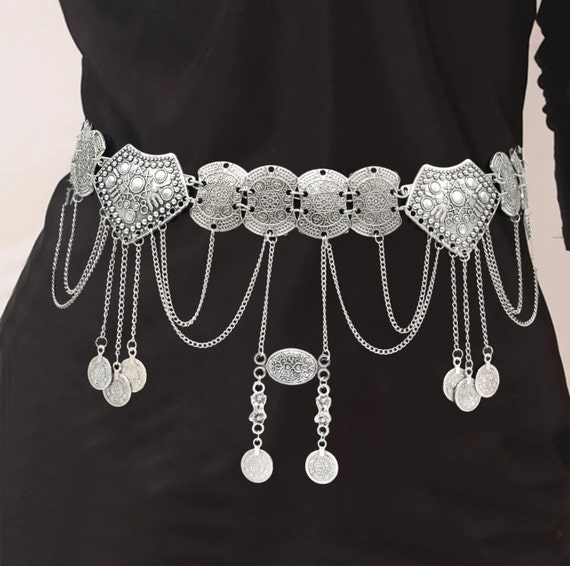 Vintage Afghani belt with pendants and dangles Duel On Jewel Vintage Tribal Kuchi Women main image 4