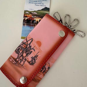 Mongools 100% natuurlijk Sleutelrug uitstekend uniek cadeau etnische nomaden "Castle of Nomadic Life", "The yurt of Chinggis Khan on a cart"
