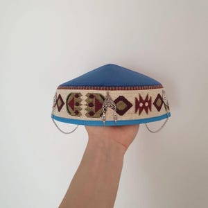 Takia- Kazakh, Kyrgyz, Stylish Hat Special Gift Mom & Girls Outstanding Look Traditional Hat Ethnic Ornaments Silk Road Design Central Asia