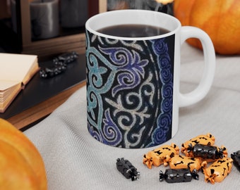 Kazakh Pattern Mug: Traditional Ornament, Modern Twist - 11oz Ceramic