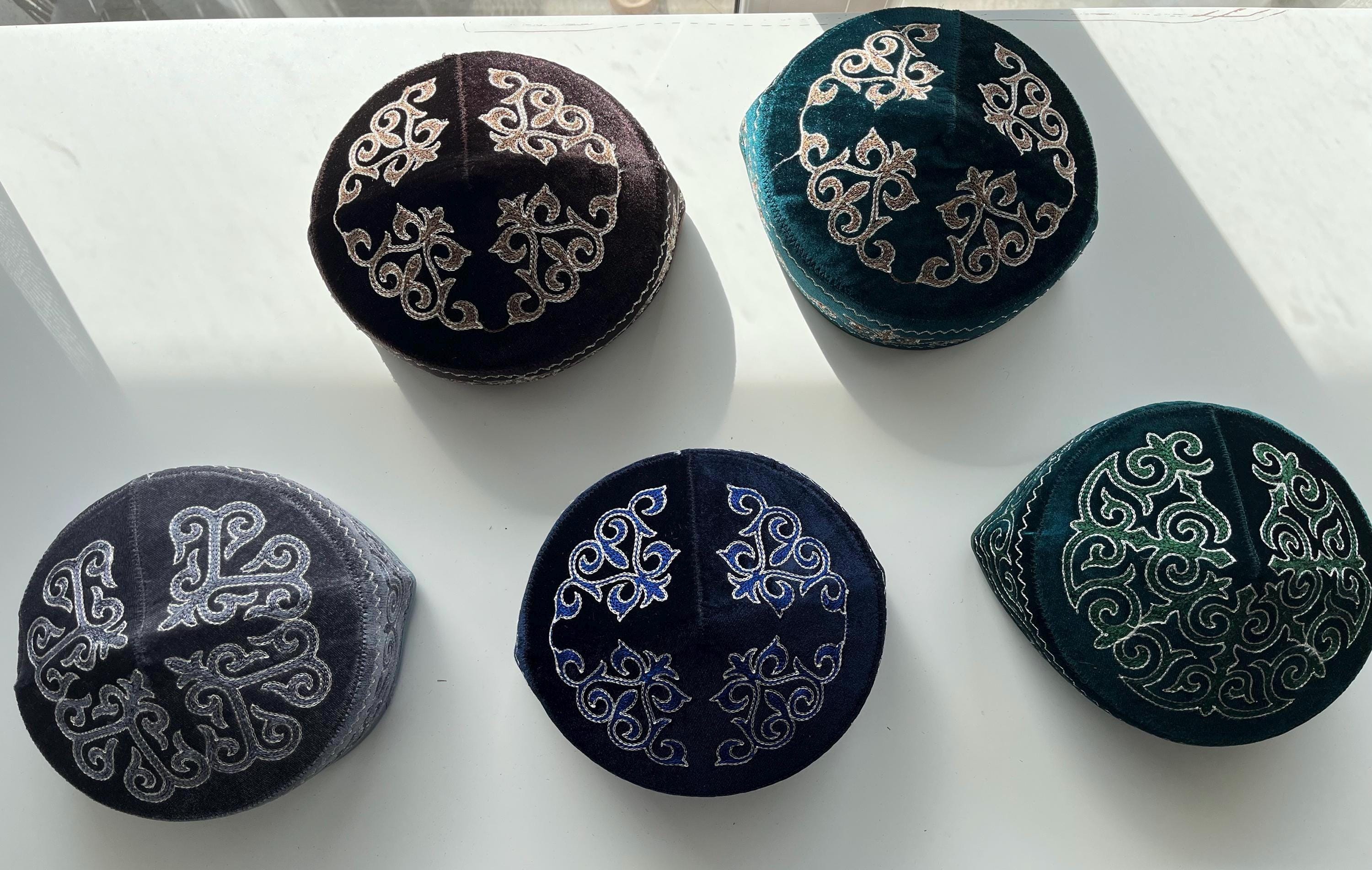 Kazakh Takia Hat: Silk Road Design, Ethnic Mens Cap - Etsy