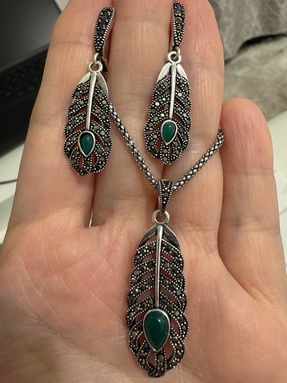 Set Di 3 Gioielli Hippie Boho: Copricapo Con Piume, Collana E Orecchini, Stile Nativo Americano, Fatti A Mano - 2