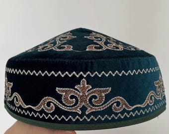 Kazakh Takia Hat: Silk Road Design, Ethnic Mens Cap - Etsy  display picture 1