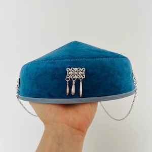 Takia- Kazakh, Kyrgyz, Stylish Hat Special Gift Mom & Girls Outstanding Look Traditional Hat Ethnic Ornaments Silk Road Design Central Asia