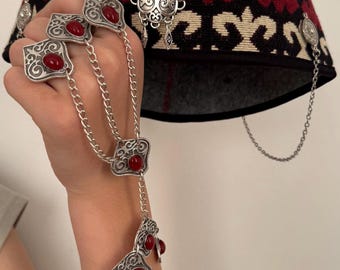 Kazachs Kirgizisch Oezbeeks Afghaans Centraal-Azië Etnisch Antiek Retro Boho Handgemaakt "Besbilezik" speciaal ontwerp stijl moderne hanger armband vrouwen