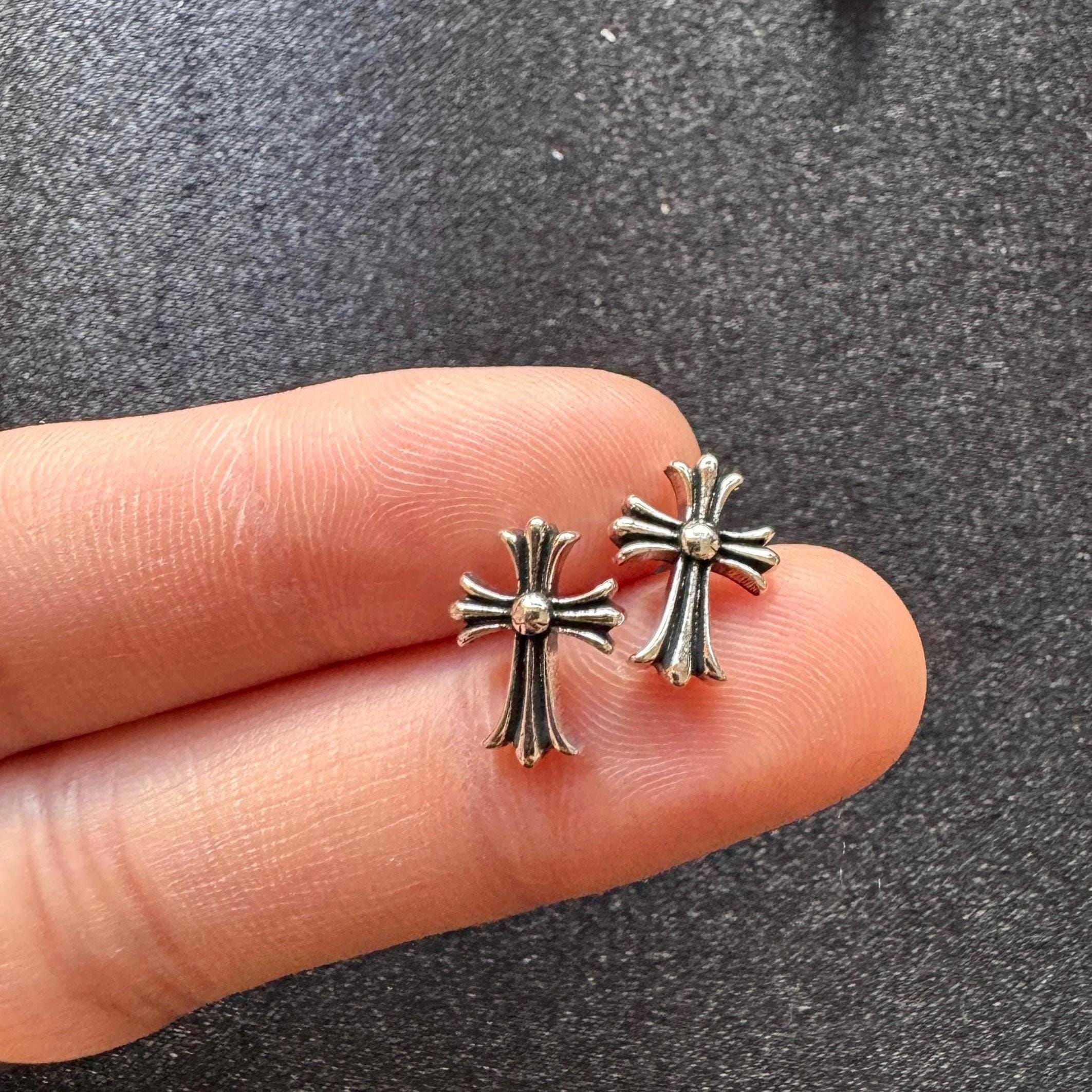 Chrome Hearts Earrings Cross - Etsy