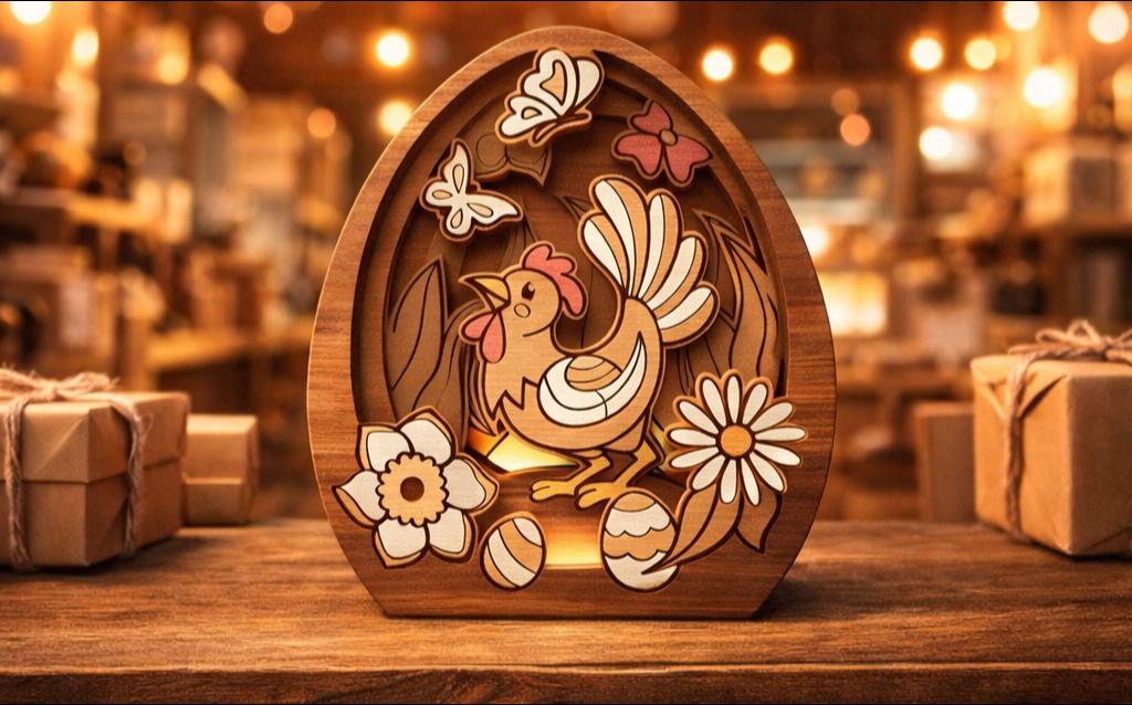 Easter Layered SVG Bundle | Happy Easter Bunny Lamb Chick Multilayer ...