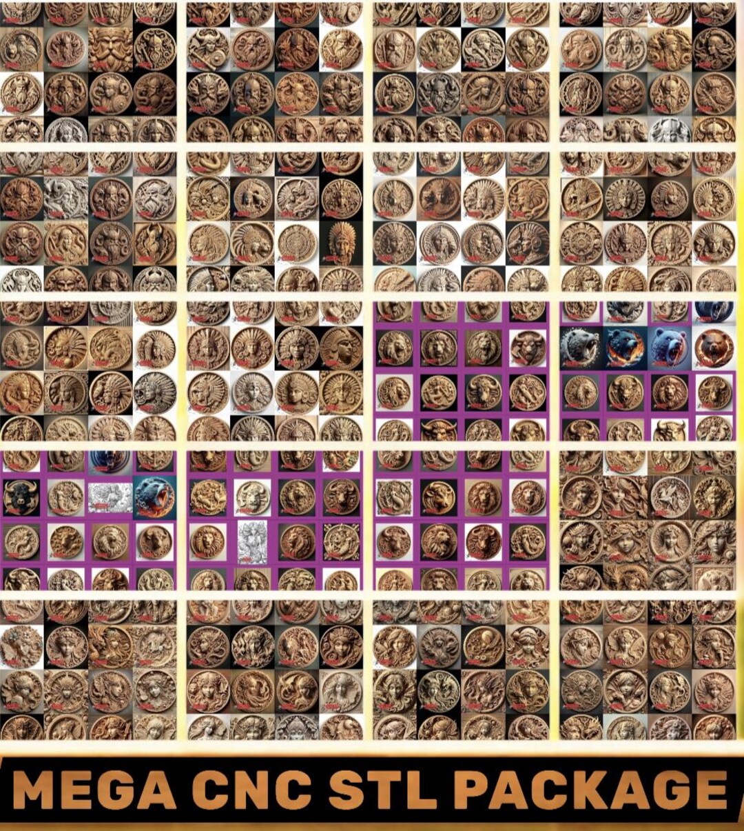 1000+ STL 3D Models Mega Bundle for CNC Router – Religious Vikings ...