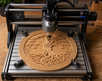 Levensboom CNC STL-bestanden - Gedetailleerde Keltische ronde wanddecoratie | Meerlaags 3D-model voor CNC-router en 3D-printen | Digitale download