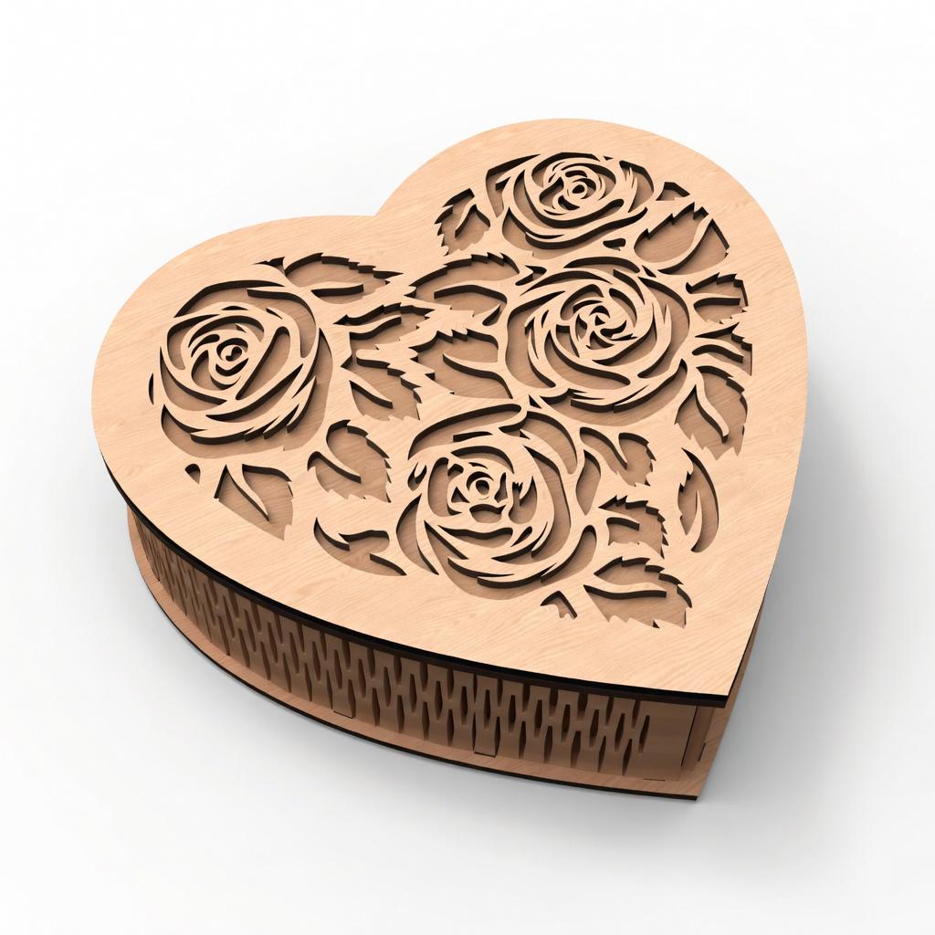 Heart Shaped Box SVG Bundle - Layered Love Heart Laser Cut Files ...