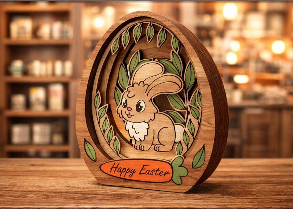 Easter Layered SVG Bundle | Happy Easter Bunny Lamb Chick Multilayer ...