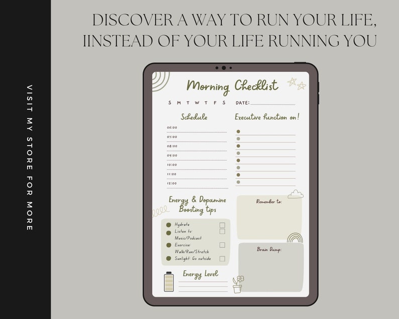 ADHD Daily Checklist Bundle for Planning and Productivity - Etsy