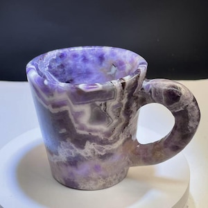 Natural Dream amethyst, carved Crystal cup ,Crystal coffee cup, Crystal cup gift, Woman&#39;s gift,Children&#39;s gift,Love gift,Crystal healing