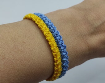 Ukrainian patriotic bracelet glory to Ukraine supports Ukraine stand with bracelet Ukraine blue yellow bracelet  Ukrainian flag  jewelry