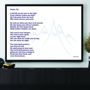 Psalm 121 Printable Wall Art - From Whence Comes my Help?