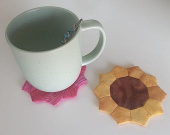 Sottobicchiere a forma di fiore modello inglese di carta