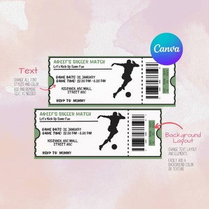 Fußball-Geburtstags-Einladung für Jungen Kinder und Kleinkinder Fußball Thema Sport Thema Ticket Einladung Fußball einfach Ticket Geburtstagsthema