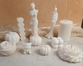 Candela in cera di soia naturale | Candela decorativa | Idea regalo per la casa