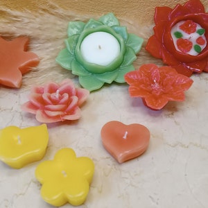 Handcrafted Floating Candles | Heart, Flower, Lotus, Duck, Christmas, and Sun | Decorative Candles for Centerpieces and Relaxation