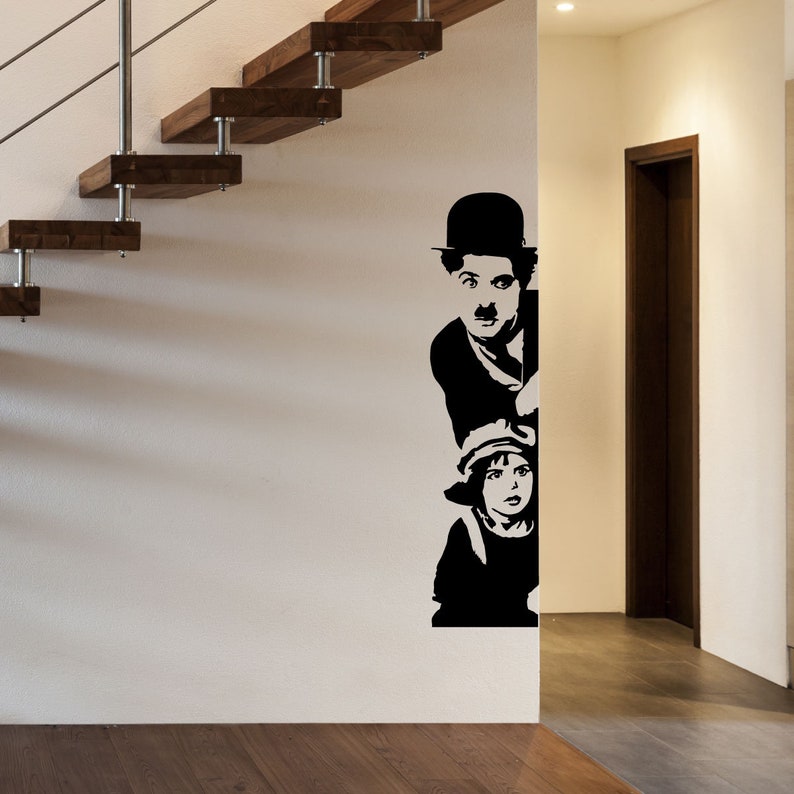 Charlie chaplin with child stickers etsy