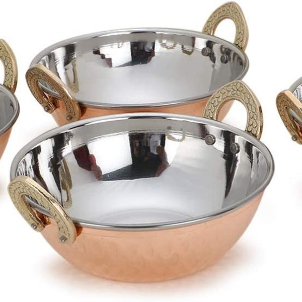 Indian Copper Serving Bowls Etsy