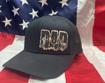 Personalized Hunting Hat for Dad Bow Hunter  Engraved camo patch Custom Richardson 112 Yupoong Gift for Him outdoorsman gift hunter deer