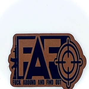 Fafo leatherette patch gift for him