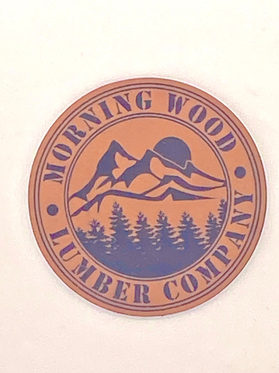 Morning Wood Lumber Company Meme Leatherette Patch Etsy
