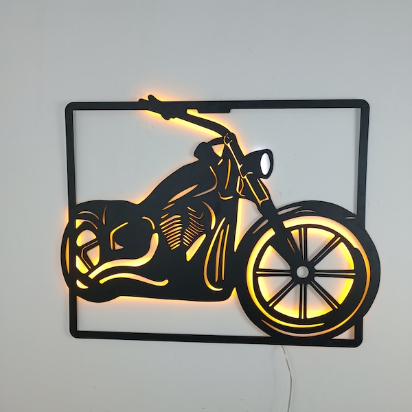 Harley Davidson Motorrad Led Zeichen Moto Geschenk Custom Motorrad Garage Metall Wand Kunst Personalisierte Behänge Wohnkultur Kunst Neon Schild Wand