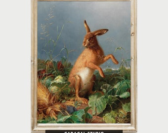 Hare Print | Vintage Hare Wall Art | Hare Printable Wall Art | Hare Digital Print | Hare Painting