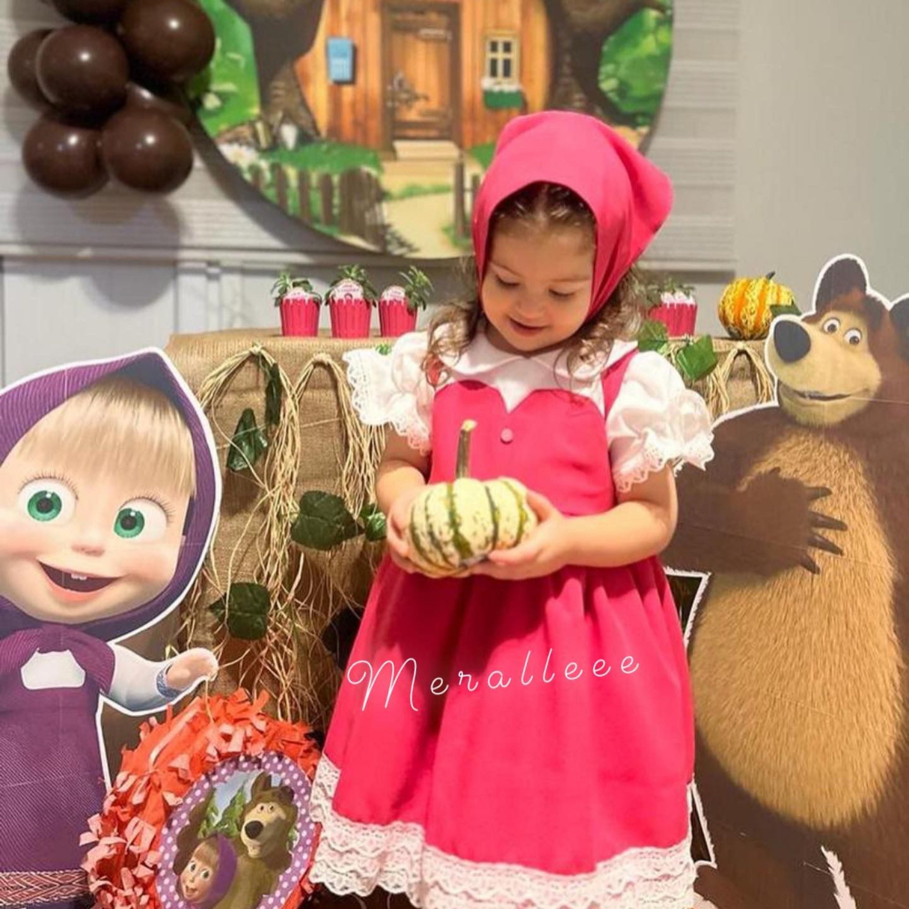 Masha And The Bear Halloween Costume Masha and the Bear Kids Concept Costume Perzonalized Gift - Etsy Australia