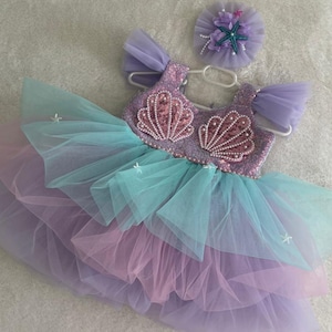 Mermaid Dresses, Mermaid Party Dress, Mermaid Costume, mermaid Dress, Ariel Dress, Special Occasion, First Birthday Dress